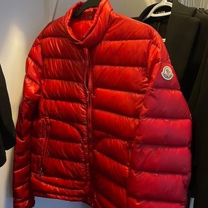 Moncler red puffer